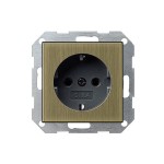 Gira S-55 Бронза/Антрацит Розетка с/з (G188603)