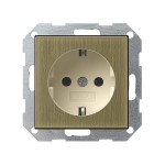 Gira S-55 Бронза/Крем Розетка с/з (G188613)