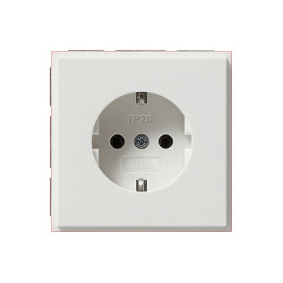 Gira TX-44 Белый Розетка с/з (G18866)