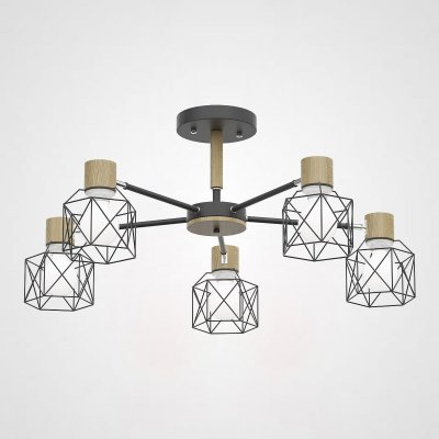 Потолочная люстра CORF B3 Black 5 lamps ImperiumLoft 189475-26
