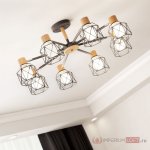 Потолочная люстра CORF B3 Black 8 lamps ImperiumLoft 189477-26