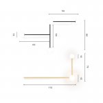 Настенный светильник LINES 4 черный ImperiumLoft 189565-26