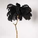 Торшер страусиные перья Feather Lamp A MODERN GRAND TOUR черный ImperiumLoft 189584-22