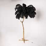 Торшер страусиные перья Feather Lamp A MODERN GRAND TOUR черный ImperiumLoft 189584-22