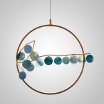 Подвесной светильник AGATE 10 green D45 ImperiumLoft 189668-23