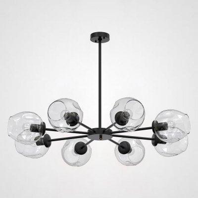 Люстра на штанге MARINE B 8 Black/Transparent ImperiumLoft 189682-26