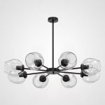 Люстра на штанге MARINE B 8 Black/Transparent ImperiumLoft 189682-26