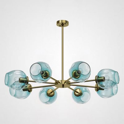 Люстра на штанге MARINE B 8 Gold/Blue ImperiumLoft 189685-26
