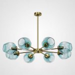 Люстра на штанге MARINE B 8 Gold/Blue ImperiumLoft 189685-26