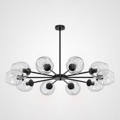 Люстра на штанге MARINE B 10 Black/Transparent ImperiumLoft 189686-26