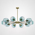 Люстра на штанге MARINE B 10 Gold/Blue ImperiumLoft 189689-26
