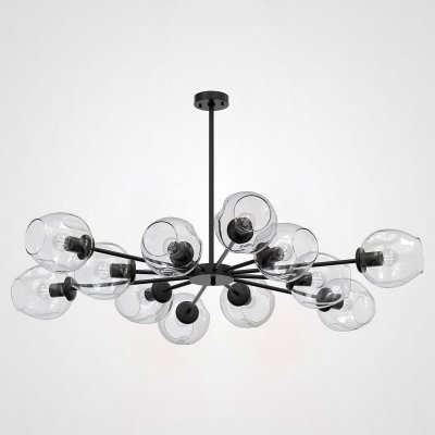 Люстра на штанге MARINE D104 12 lamps Black/Transparent ImperiumLoft 189691-26