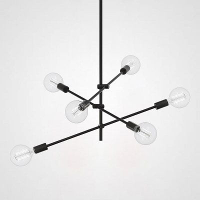 Люстра LF Studio Cliff Pendant 6 Black ImperiumLoft 189697-22 Люстра LF Studio Cliff Pendant 6 Black ImperiumLoft 189697-22