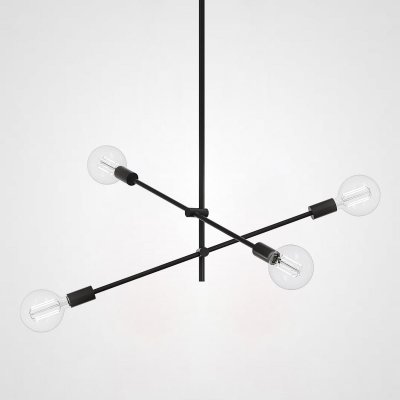 Люстра LF Studio Cliff Pendant 4 Black ImperiumLoft 189699-22
