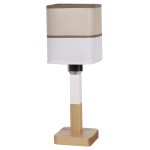 Настольная лампа ЭММА 1хЕ27х60Вт белый и натуральный 191-53-21/1T