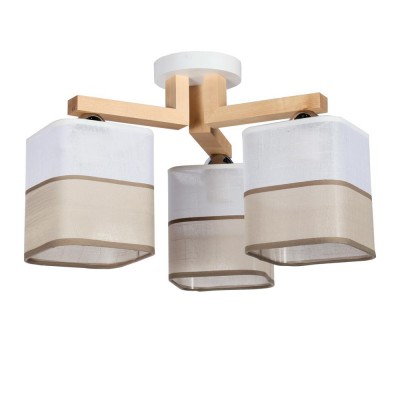 Светильник потол. ЭММА 3хЕ27х60Вт белый и натур. 191-63-23 Светильник потол. ЭММА 3хЕ27х60Вт белый и натур. 191-63-23