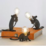 Настольная лампа Mouse Lying черная ImperiumLoft 191633-22