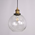 Подвесной светильник Loft Clear Glass Sphere Cloche ImperiumLoft 191634-22