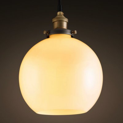 Подвесной светильник Loft Clear Glass Sphere Cloche молочный ImperiumLoft 191635-22