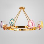 Люстра на штанге AGATE 4 Multicolored  8 Ring ImperiumLoft 191792-26