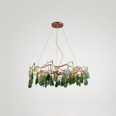 Подвесная люстра AGATE 9 D85 Green ImperiumLoft 191809-26