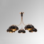 Люстра на штанге GRADE D105 5 lamps Gold/Black ImperiumLoft 193304-26