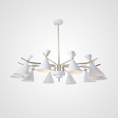 Люстра на штанге FRANKA D120 10 lamps White ImperiumLoft 193332-26