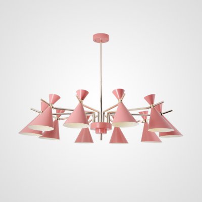 Люстра на штанге FRANKA D120 10 lamps Pink ImperiumLoft 193333-26