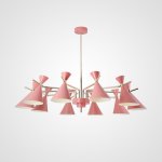 Люстра на штанге FRANKA D120 10 lamps Pink ImperiumLoft 193333-26