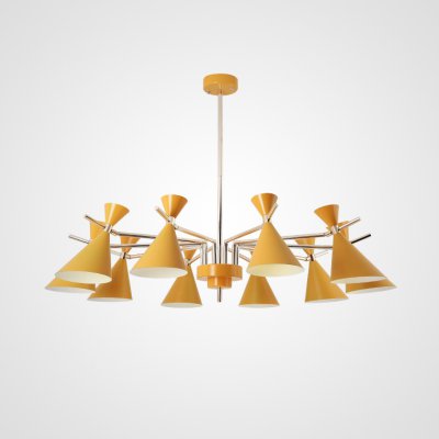 Люстра на штанге FRANKA D120 10 lamps Yellow ImperiumLoft 193334-26