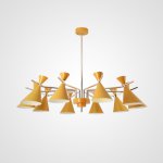 Люстра на штанге FRANKA D120 10 lamps Yellow ImperiumLoft 193334-26