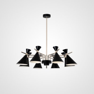 Люстра на штанге FRANKA D100 8 lamps Black ImperiumLoft 193336-26