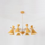 Люстра на штанге FRANKA D100 8 lamps Yellow ImperiumLoft 193340-26