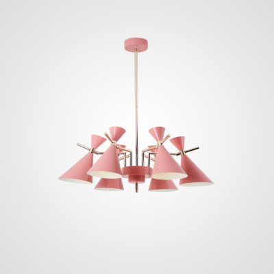 Люстра на штанге FRANKA D80 6 lamps Pink ImperiumLoft 193344-26