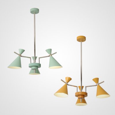 Люстра на штанге FRANKA D80 3 lamps Green ImperiumLoft 193347-26