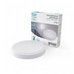 Светильник ЖКХ Gauss HALL круг 15W 1100lm 4000K 200-240V IP40 D155*33мм белый LED (193411215)