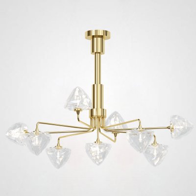 Люстра на штанге ICE 9 lamps Gold ImperiumLoft 193502-26 Люстра на штанге ICE 9 lamps Gold ImperiumLoft 193502-26