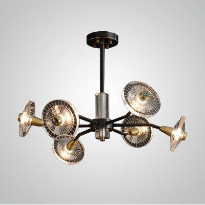 Потолочная люстра JANICA L6 Brass Black ImperiumLoft 193528-23