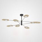 Люстра на штанге INGEL D120 8 lamps Black/Gold ImperiumLoft 193537-26
