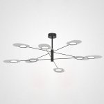 Люстра на штанге INGEL D120 8 lamps Black/White ImperiumLoft 193539-26