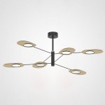 Люстра на штанге INGEL D90 6 lamps Black/Gold ImperiumLoft 193547-26
