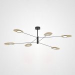Люстра на штанге INGEL D110 6 lamps Black/Gold ImperiumLoft 193550-26
