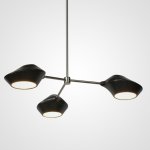Люстра на штанге LANT D65 3 lamps Gold/Black ImperiumLoft 193572-26