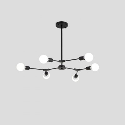 Люстра на штанге LATE D86 Black ImperiumLoft 193582-26