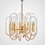 Люстра BRASS AND GLASS LOOP CHANDELIER D80 ImperiumLoft 193615-26