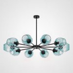 Люстра на штанге MARINE B 12 lamps Black/Blue ImperiumLoft 193756-26