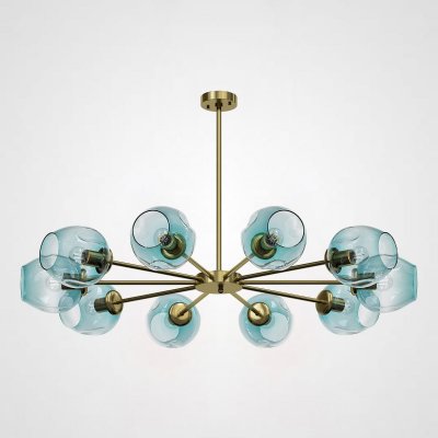 Люстра на штанге MARINE B 12 lamps Gold/Blue ImperiumLoft 193758-26