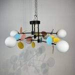 Потолочная люстра MATISSE B D80 Black Multicolor ImperiumLoft 194950-23