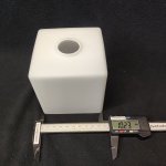 Плафон стекло белое матовое квадратное 100*100 E14 (30мм посадка) CL133 Киото