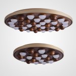Потолочная люстра PIE D60 Gold/Dark wood ImperiumLoft 195482-26